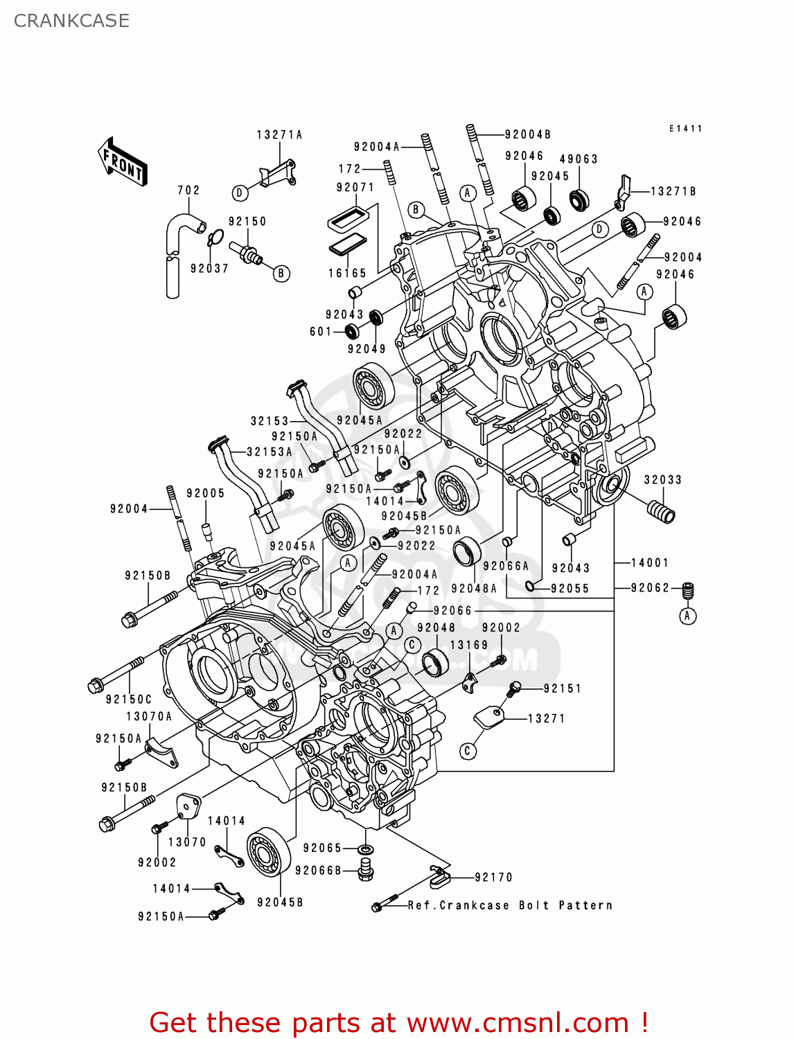 CRANKCASE VN1500J2 VULCAN 1500 DRIFTER 2000 USA CALIFORNIA CANADA