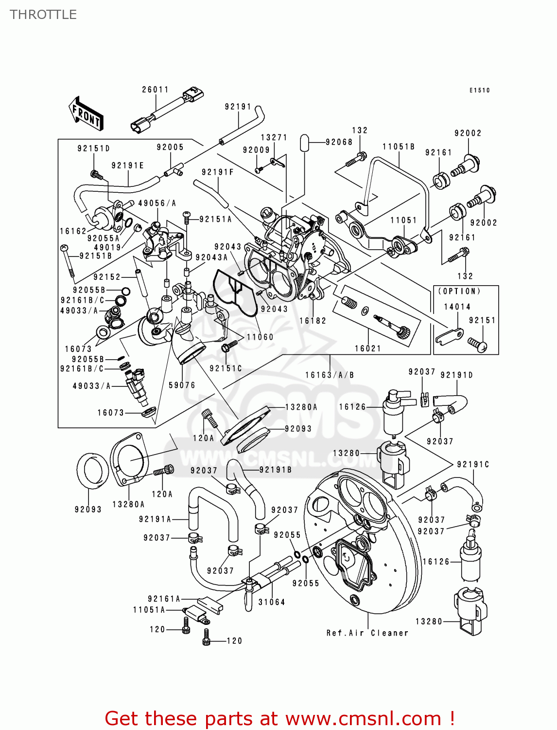 THROTTLE VN1500J2 VULCAN 1500 DRIFTER 2000 USA CALIFORNIA CANADA