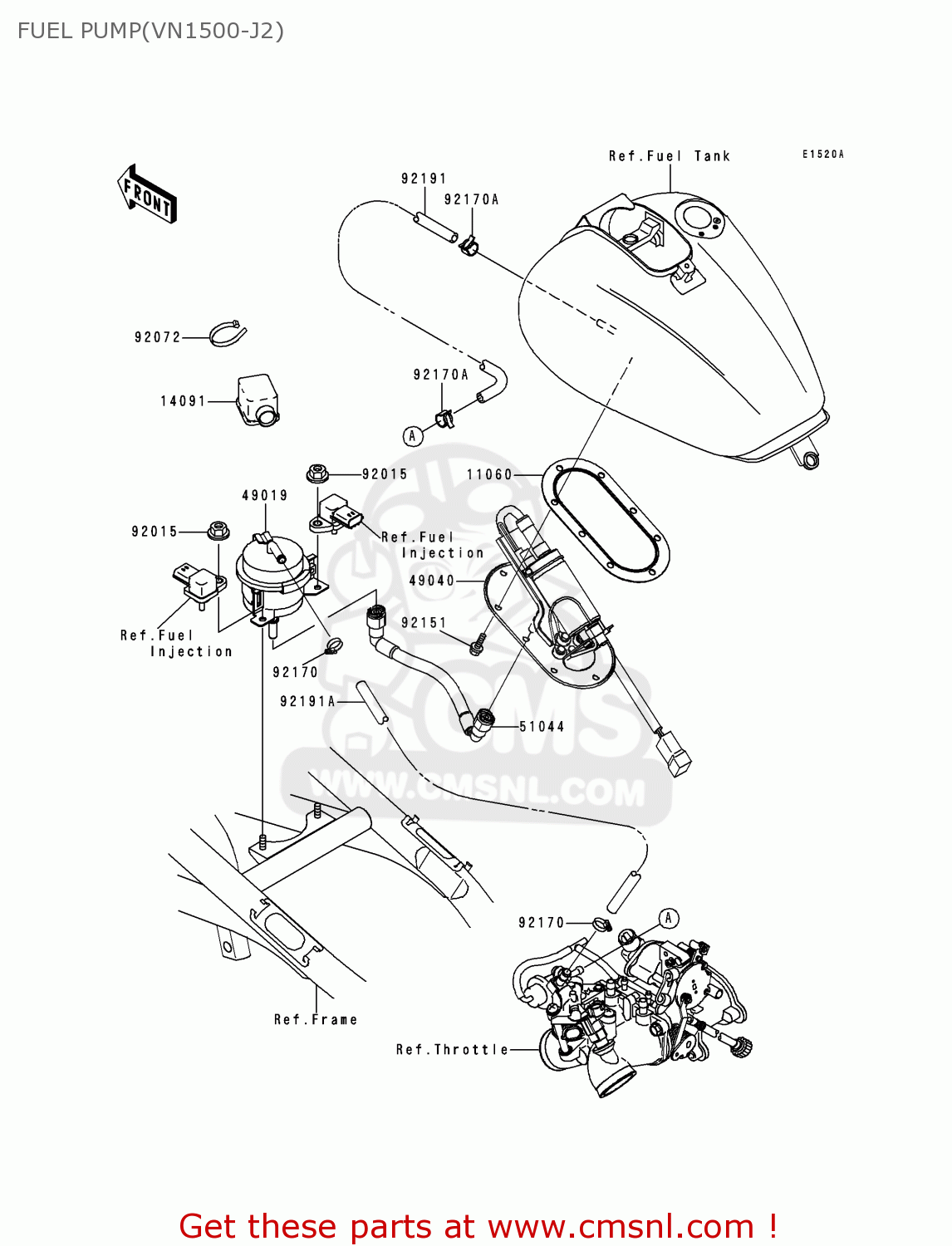 FUEL PUMP(VN1500-J2) VN1500J2 VULCAN 1500 DRIFTER 2000 USA CALIFORNIA CANADA
