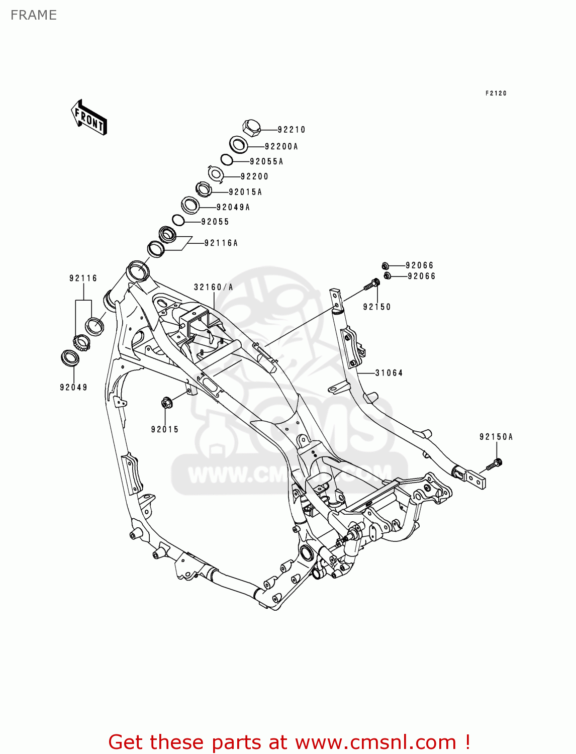 FRAME VN1500J2 VULCAN 1500 DRIFTER 2000 USA CALIFORNIA CANADA