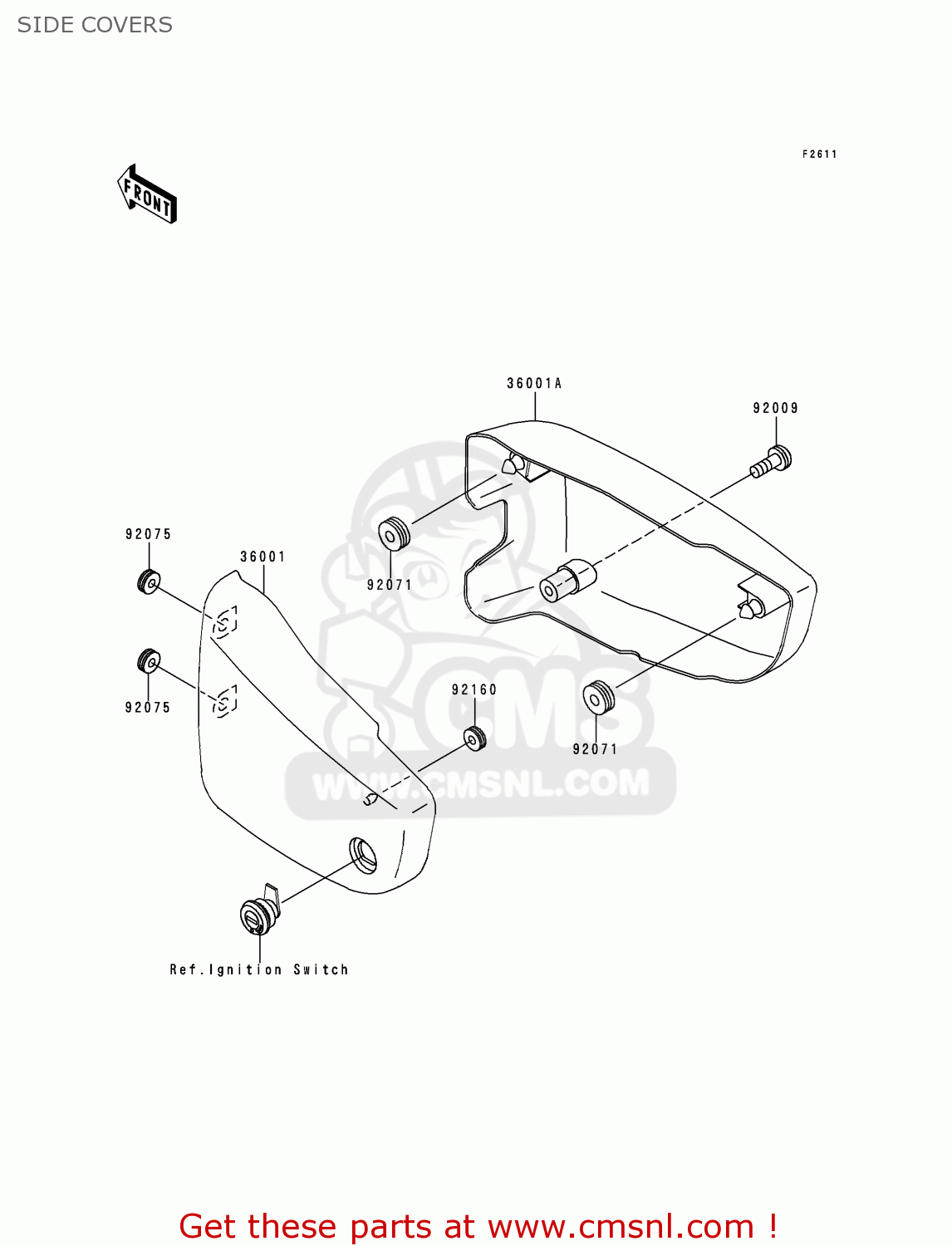 SIDE COVERS VN1500J2 VULCAN 1500 DRIFTER 2000 USA CALIFORNIA CANADA