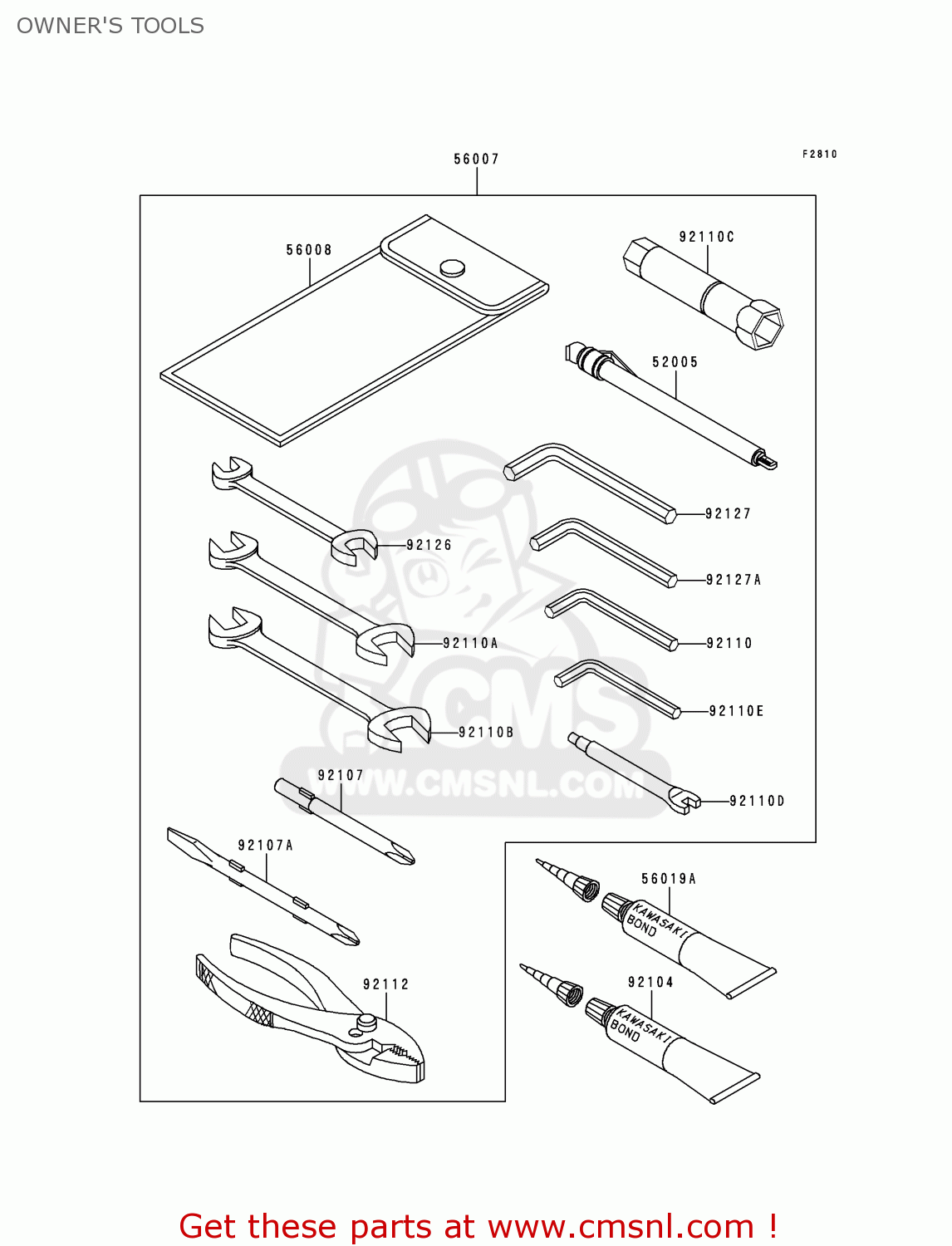 OWNER'S TOOLS VN1500J2 VULCAN 1500 DRIFTER 2000 USA CALIFORNIA CANADA