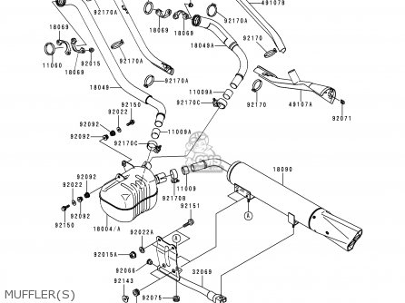 MUFFLER(S) - VN1500J2 VULCAN 1500 DRIFTER 2000 USA CALIFORNIA CANADA