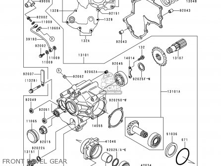 FRONT BEVEL GEAR - VN1500J2 VULCAN 1500 DRIFTER 2000 USA CALIFORNIA CANADA