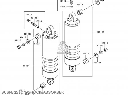 SUSPENSION/SHOCK ABSORBER - VN1500J2 VULCAN 1500 DRIFTER 2000 USA CALIFORNIA CANADA