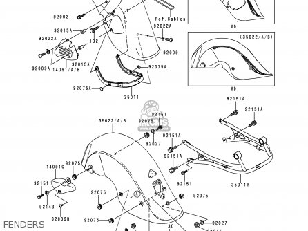 FENDERS - VN1500J2 VULCAN 1500 DRIFTER 2000 USA CALIFORNIA CANADA