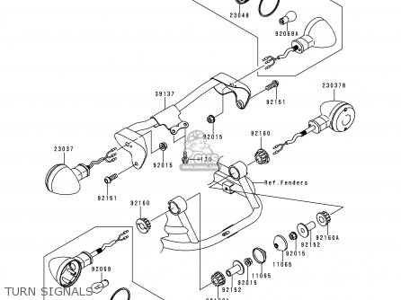 TURN SIGNALS - VN1500J2 VULCAN 1500 DRIFTER 2000 USA CALIFORNIA CANADA