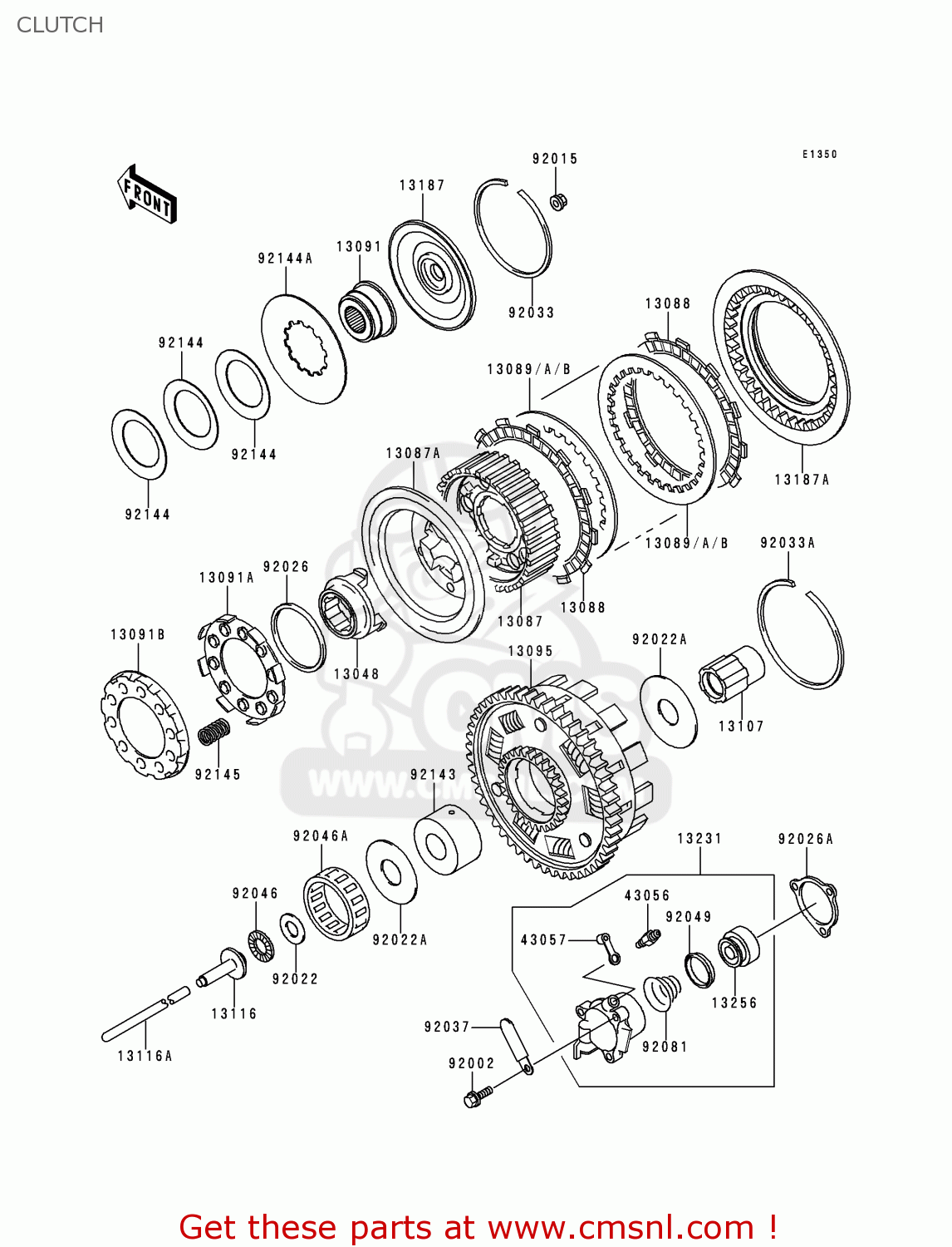 CLUTCH VN1500L1 VULCAN 1500 NOMAD FI 2000 USA CALIFORNIA CANADA
