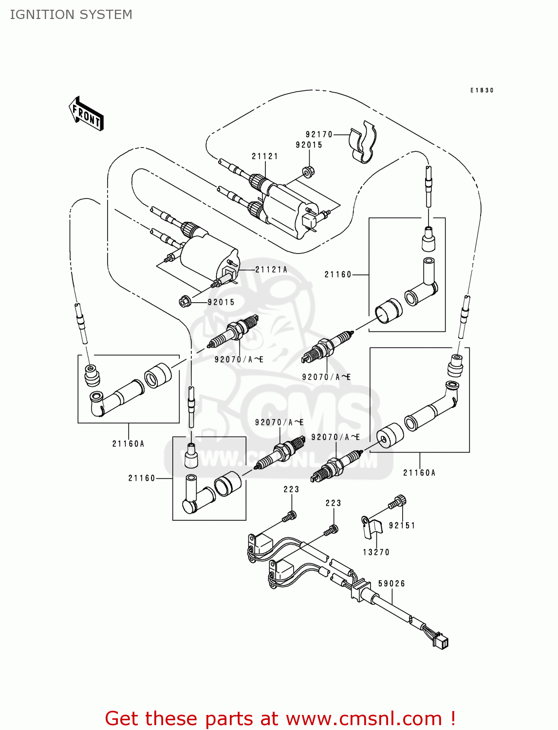 IGNITION SYSTEM VN1500L1 VULCAN 1500 NOMAD FI 2000 USA CALIFORNIA CANADA