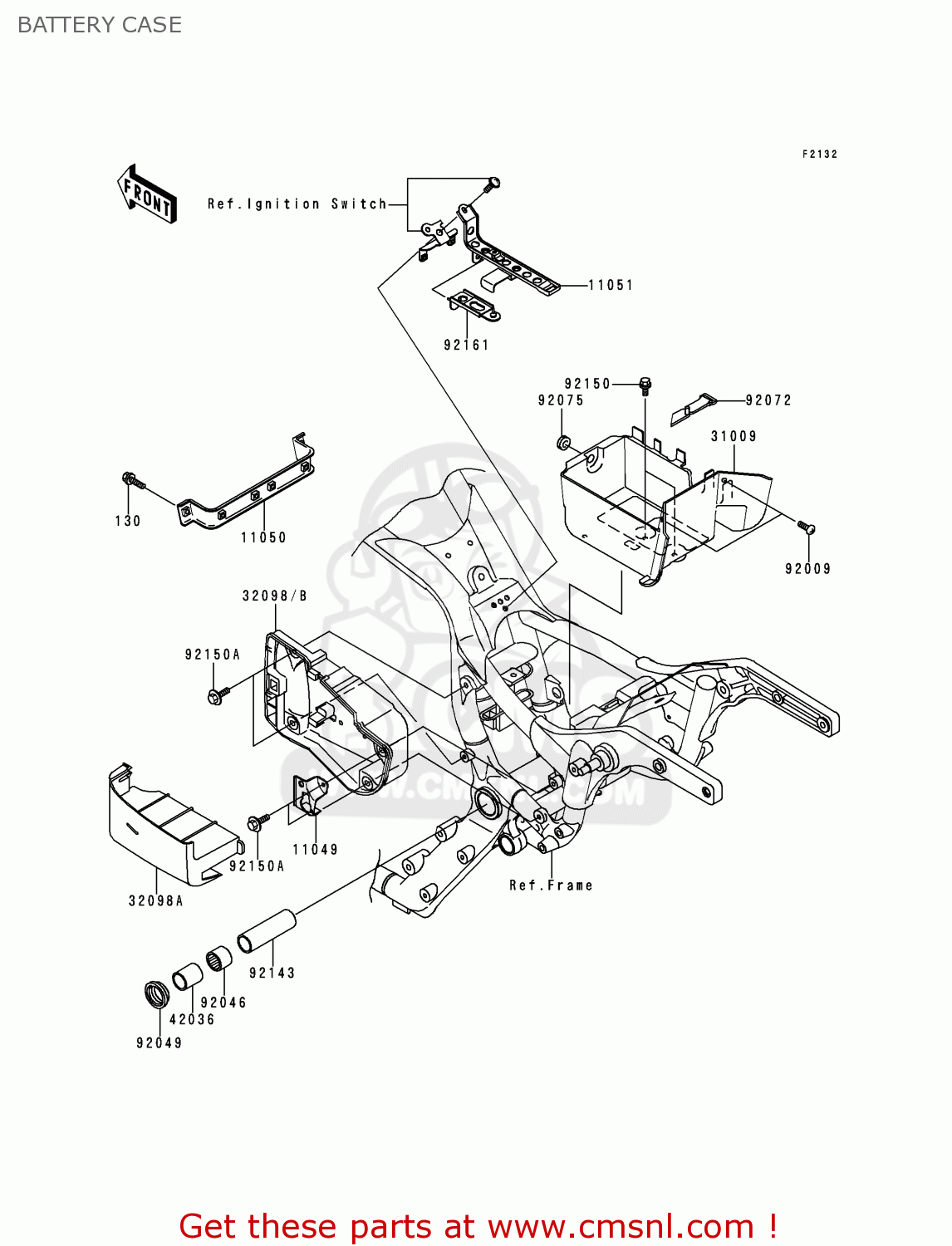 BATTERY CASE VN1500L1 VULCAN 1500 NOMAD FI 2000 USA CALIFORNIA CANADA