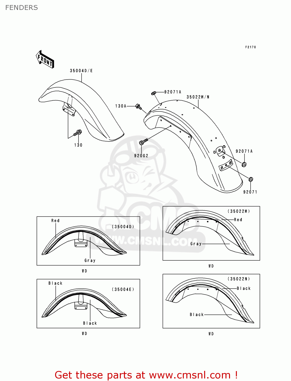 FENDERS VN1500L1 VULCAN 1500 NOMAD FI 2000 USA CALIFORNIA CANADA