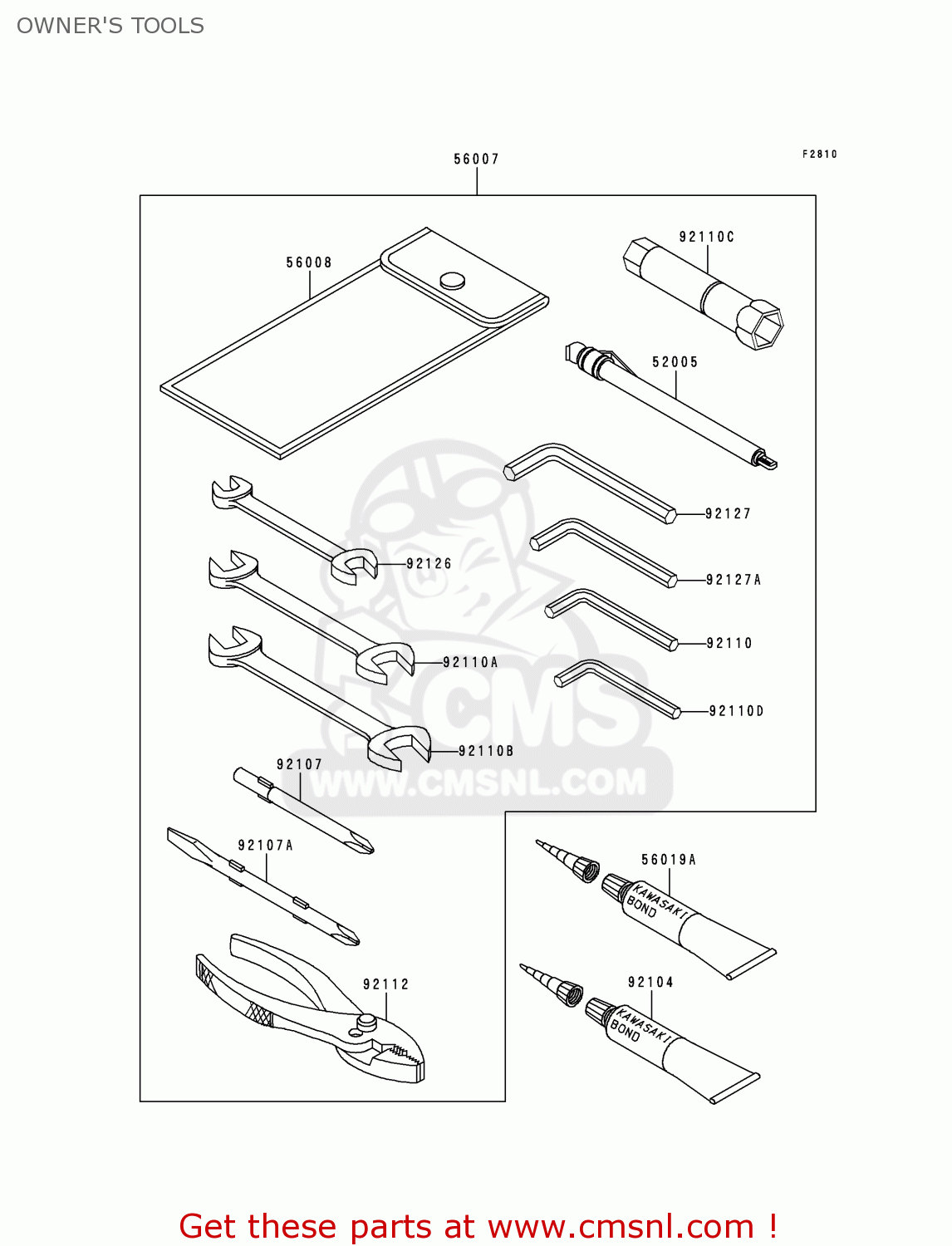 OWNER'S TOOLS VN1500L1 VULCAN 1500 NOMAD FI 2000 USA CALIFORNIA CANADA