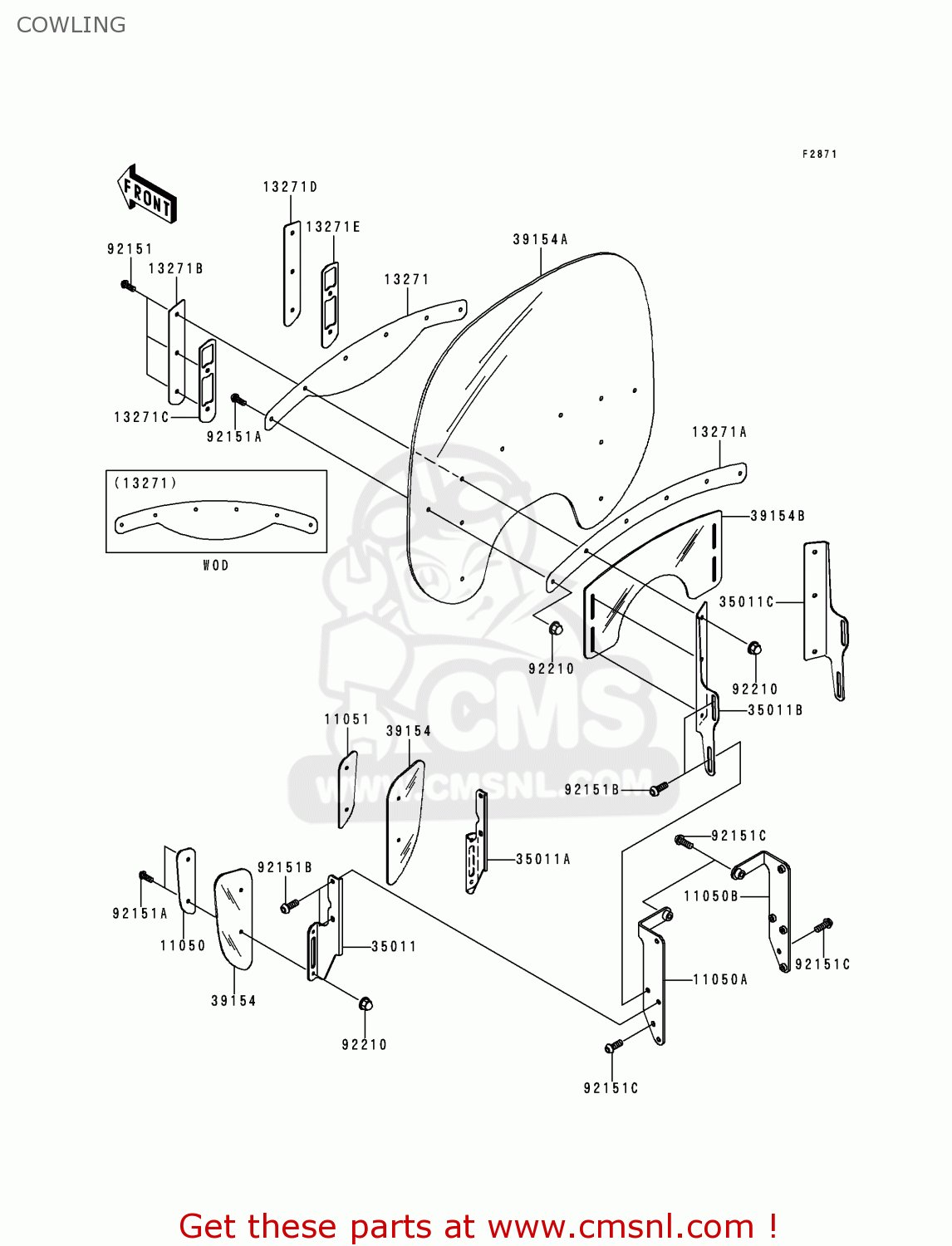 COWLING VN1500L1 VULCAN 1500 NOMAD FI 2000 USA CALIFORNIA CANADA