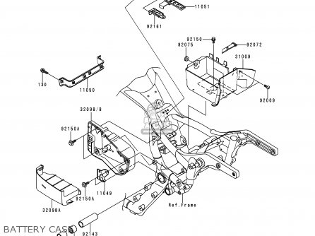 BATTERY CASE - VN1500L1 VULCAN 1500 NOMAD FI 2000 USA CALIFORNIA CANADA