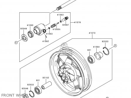 FRONT WHEEL - VN1500L1 VULCAN 1500 NOMAD FI 2000 USA CALIFORNIA CANADA