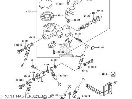 FRONT MASTER CYLINDER - VN1500L1 VULCAN 1500 NOMAD FI 2000 USA CALIFORNIA CANADA