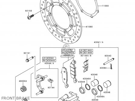 FRONT BRAKE - VN1500L1 VULCAN 1500 NOMAD FI 2000 USA CALIFORNIA CANADA