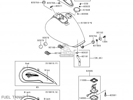 FUEL TANK - VN1500L1 VULCAN 1500 NOMAD FI 2000 USA CALIFORNIA CANADA