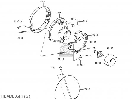 HEADLIGHT(S) - VN1500L1 VULCAN 1500 NOMAD FI 2000 USA CALIFORNIA CANADA