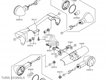 TURN SIGNALS - VN1500L1 VULCAN 1500 NOMAD FI 2000 USA CALIFORNIA CANADA