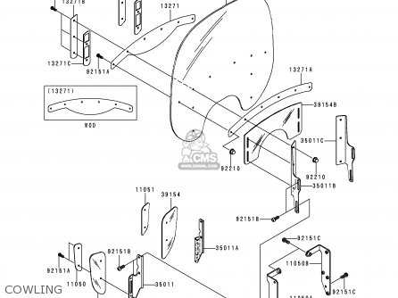 COWLING - VN1500L1 VULCAN 1500 NOMAD FI 2000 USA CALIFORNIA CANADA