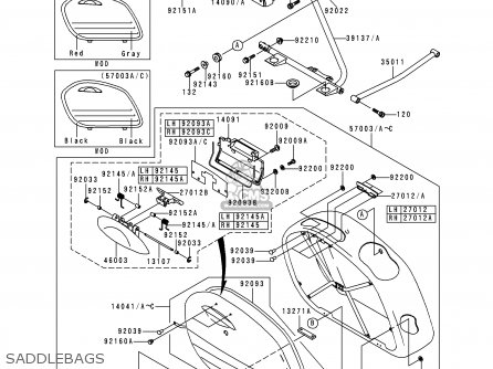 SADDLEBAGS - VN1500L1 VULCAN 1500 NOMAD FI 2000 USA CALIFORNIA CANADA
