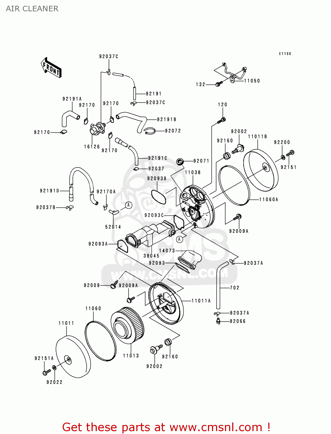 AIR CLEANER VN1500L1H VN1500 CLASSIC TOURER FI 2000 EUROPE UK