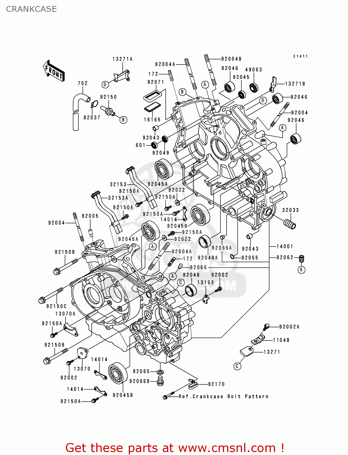 CRANKCASE VN1500L1H VN1500 CLASSIC TOURER FI 2000 EUROPE UK