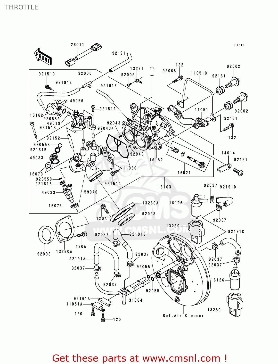 THROTTLE VN1500L1H VN1500 CLASSIC TOURER FI 2000 EUROPE UK
