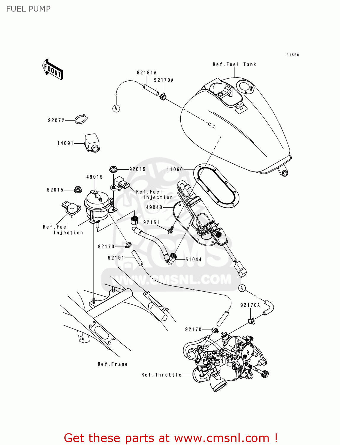 FUEL PUMP VN1500L1H VN1500 CLASSIC TOURER FI 2000 EUROPE UK