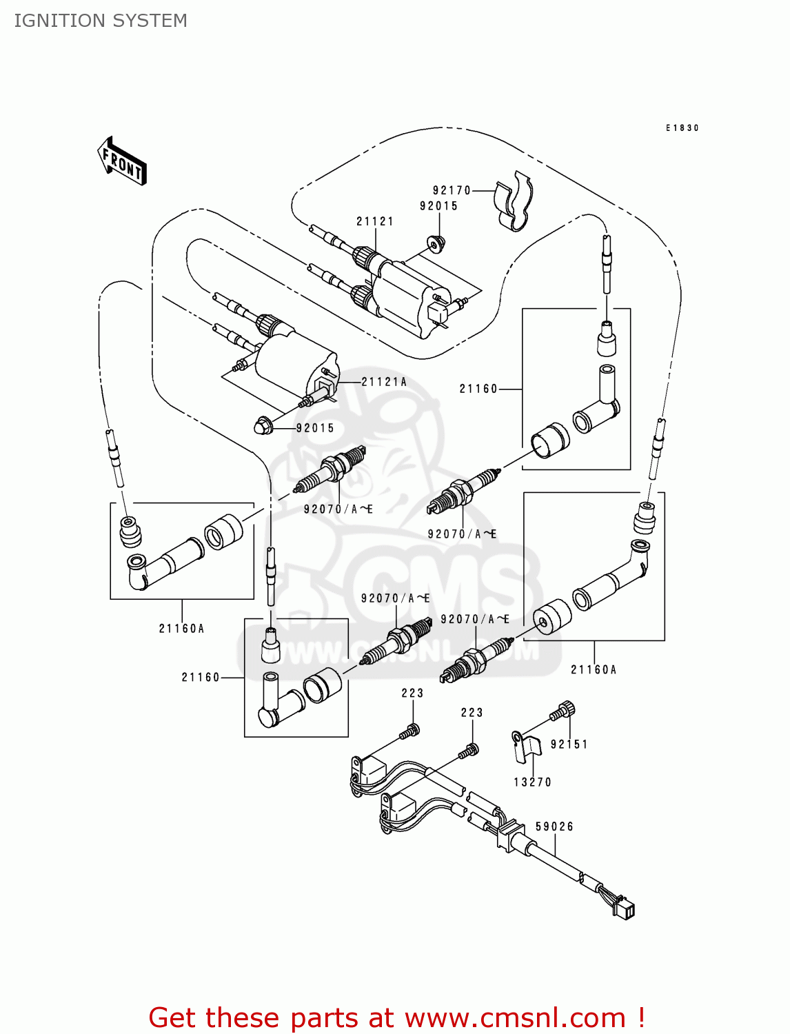 IGNITION SYSTEM VN1500L1H VN1500 CLASSIC TOURER FI 2000 EUROPE UK