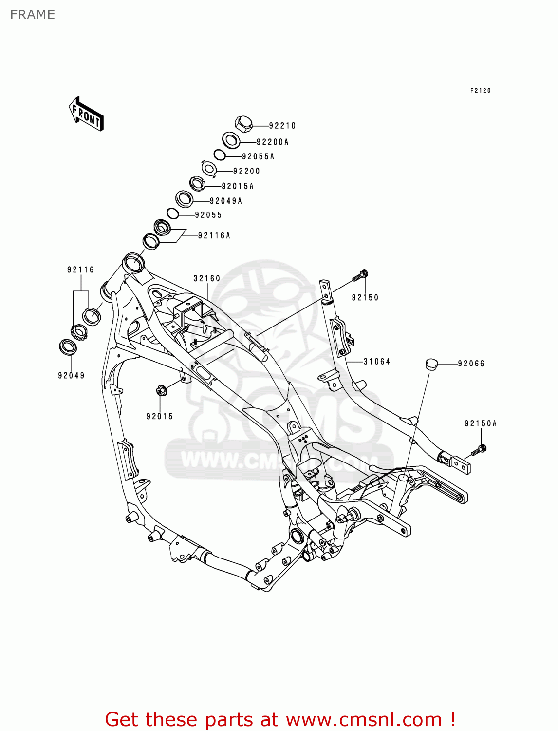 FRAME VN1500L1H VN1500 CLASSIC TOURER FI 2000 EUROPE UK