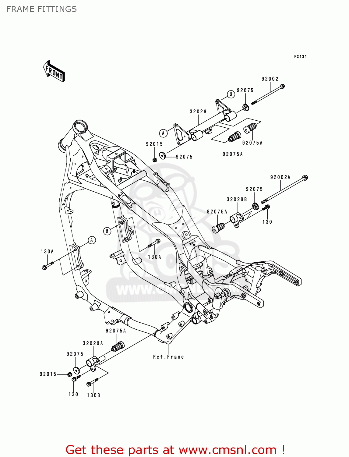FRAME FITTINGS VN1500L1H VN1500 CLASSIC TOURER FI 2000 EUROPE UK