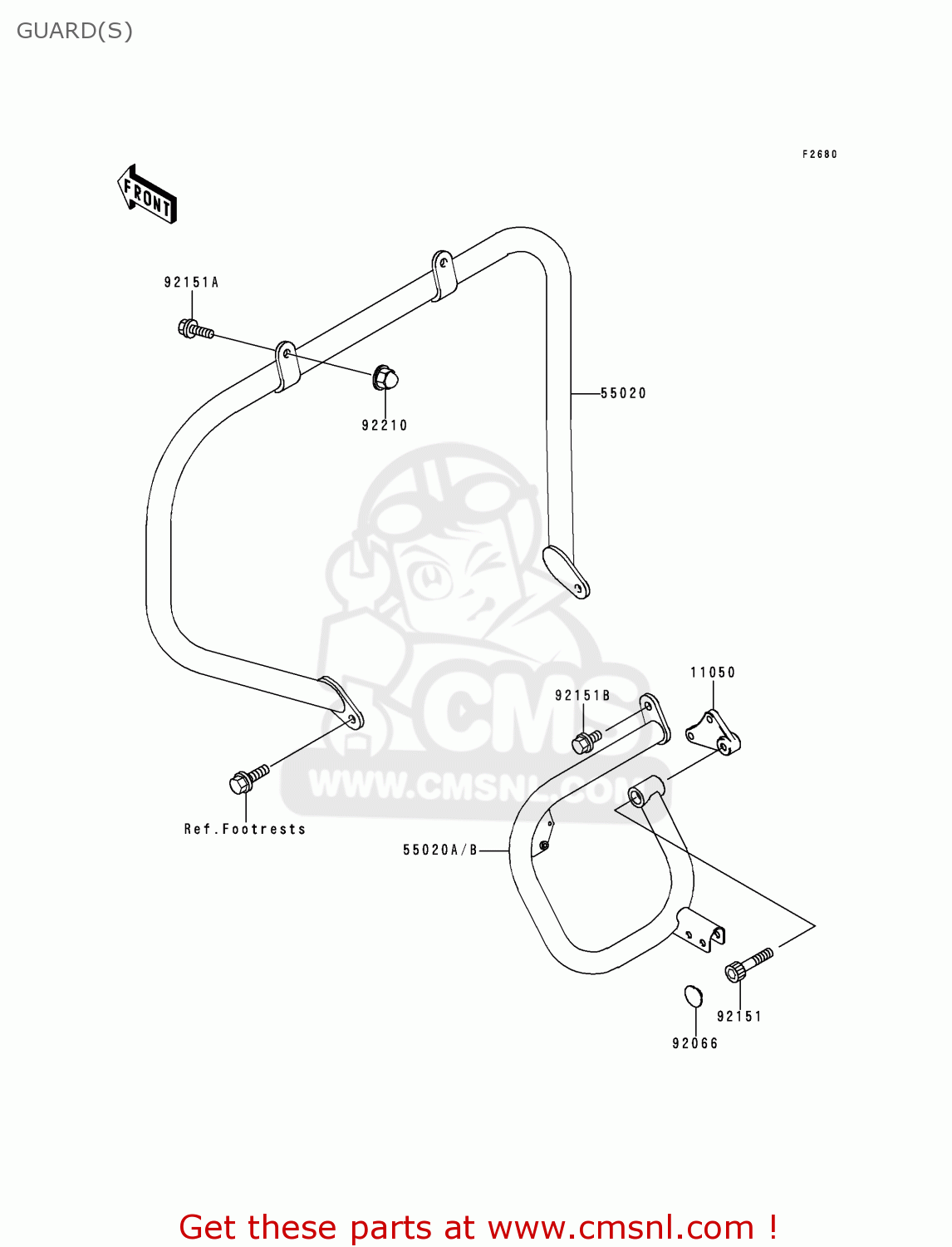 GUARD(S) VN1500L1H VN1500 CLASSIC TOURER FI 2000 EUROPE UK