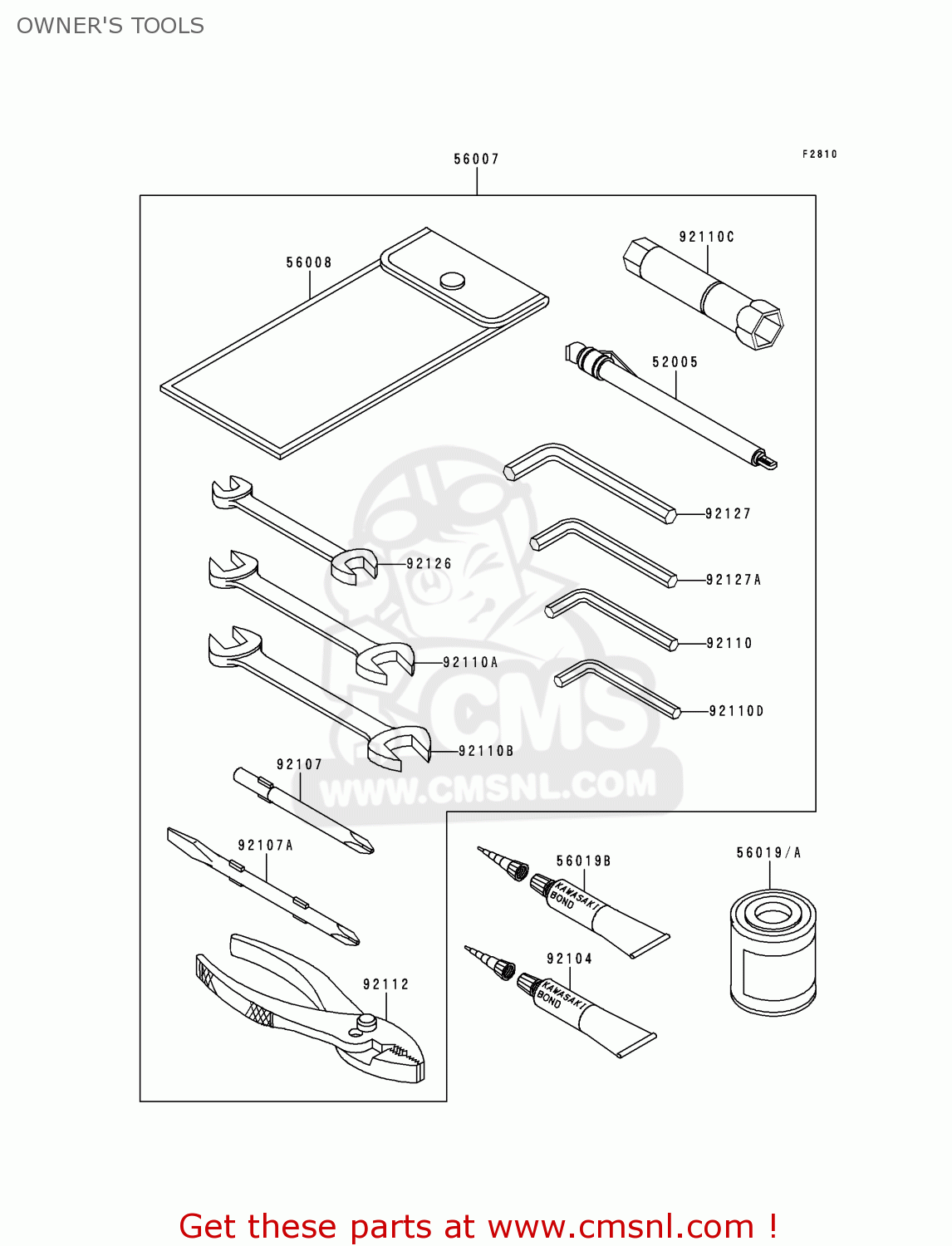OWNER'S TOOLS VN1500L1H VN1500 CLASSIC TOURER FI 2000 EUROPE UK
