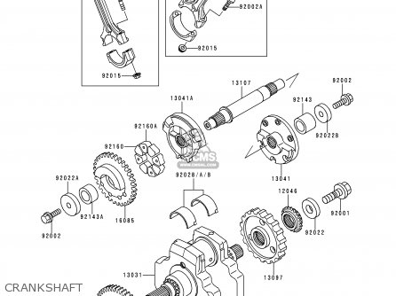 CRANKSHAFT - VN1500L1H VN1500 CLASSIC TOURER FI 2000 EUROPE UK