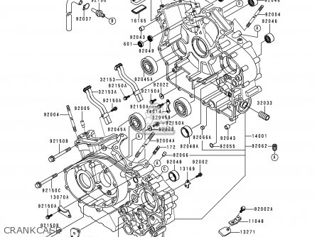 CRANKCASE - VN1500L1H VN1500 CLASSIC TOURER FI 2000 EUROPE UK