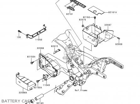 BATTERY CASE - VN1500L1H VN1500 CLASSIC TOURER FI 2000 EUROPE UK