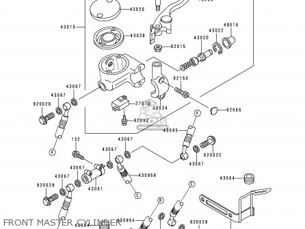 FRONT MASTER CYLINDER - VN1500L1H VN1500 CLASSIC TOURER FI 2000 EUROPE UK