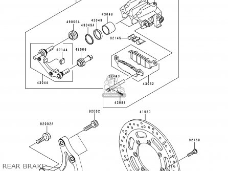 REAR BRAKE - VN1500L1H VN1500 CLASSIC TOURER FI 2000 EUROPE UK