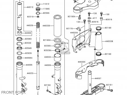 FRONT FORK - VN1500L1H VN1500 CLASSIC TOURER FI 2000 EUROPE UK