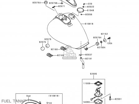 FUEL TANK - VN1500L1H VN1500 CLASSIC TOURER FI 2000 EUROPE UK