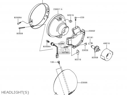 HEADLIGHT(S) - VN1500L1H VN1500 CLASSIC TOURER FI 2000 EUROPE UK