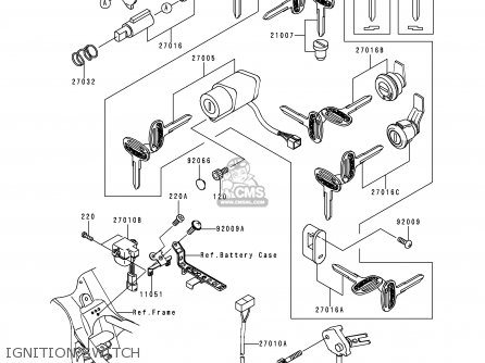 IGNITION SWITCH - VN1500L1H VN1500 CLASSIC TOURER FI 2000 EUROPE UK