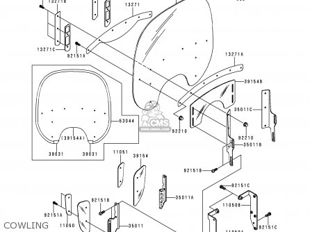 COWLING - VN1500L1H VN1500 CLASSIC TOURER FI 2000 EUROPE UK