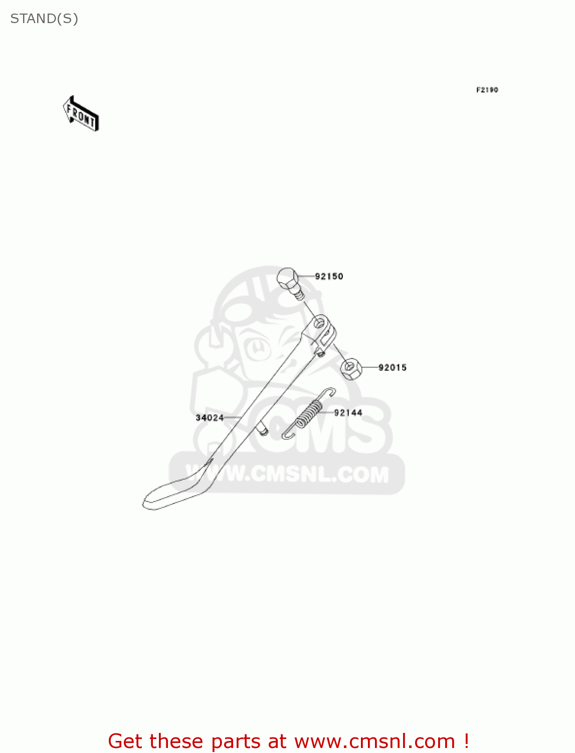 STAND(S) VN1500L2 VULCAN 1500 NOMAD FI 2001 USA CALIFORNIA CANADA