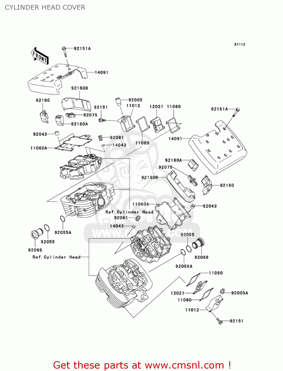 CYLINDER HEAD COVER VN1500L2 VULCAN 1500 NOMAD FI 2001 USA CALIFORNIA CANADA