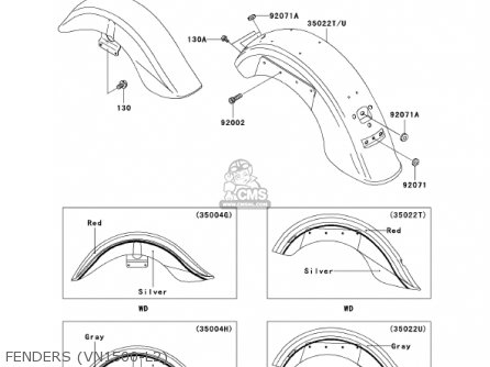 FENDERS (VN1500-L2) - VN1500L2 VULCAN 1500 NOMAD FI 2001 USA CALIFORNIA CANADA