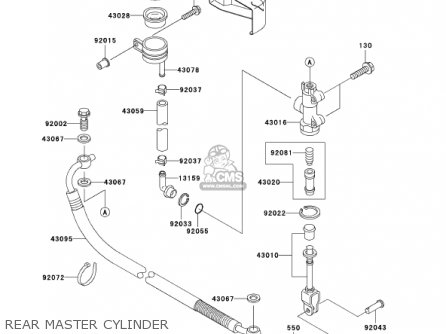 REAR MASTER CYLINDER - VN1500L2 VULCAN 1500 NOMAD FI 2001 USA CALIFORNIA CANADA