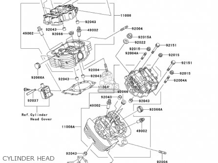 CYLINDER HEAD - VN1500L2 VULCAN 1500 NOMAD FI 2001 USA CALIFORNIA CANADA